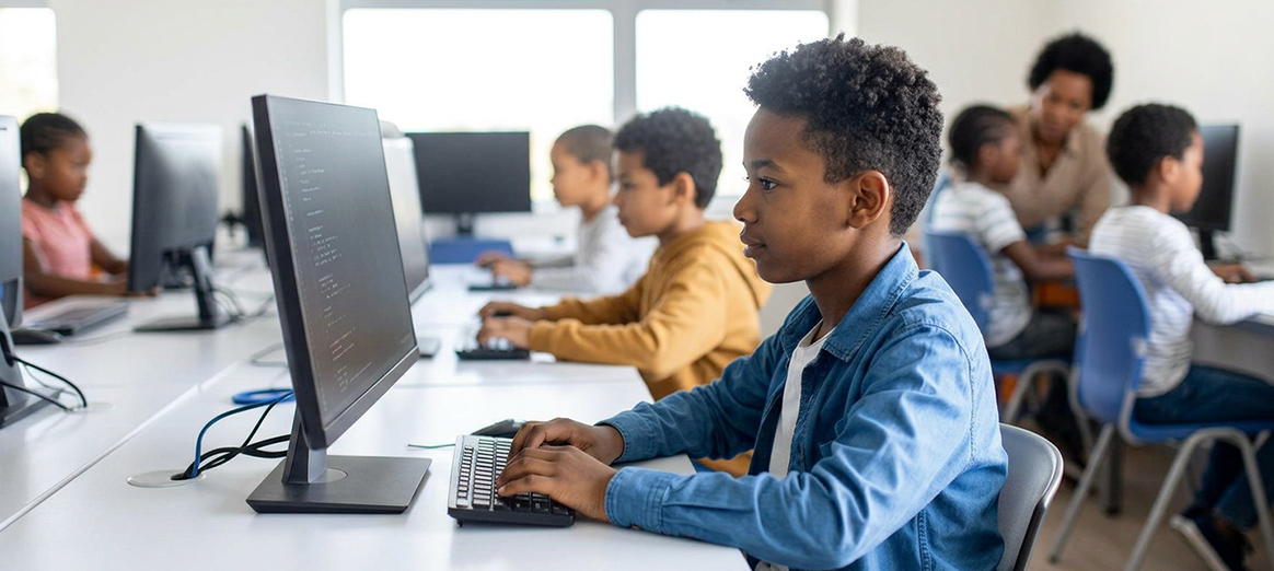 Children learning in a classroom